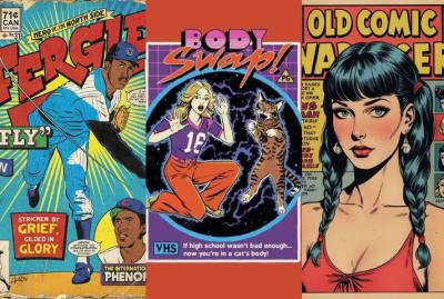 I will draw retro comic book, vintage poster illustration, retro pop art deco wall arts