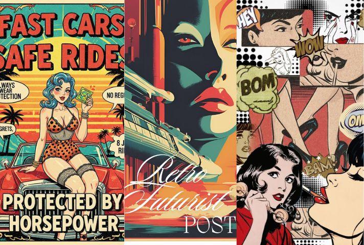 I will design vintage retro movie poster, modern 50s film poster, travel music flyer