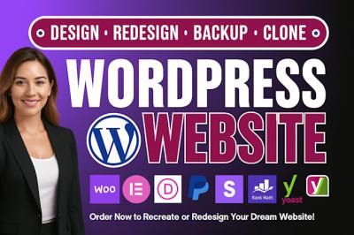 I will recreate, redesign, clone, migrate, restore WordPress and fix WooCommerce checkout
