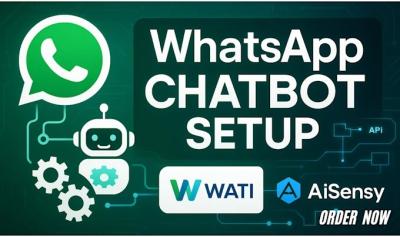 I will setup WhatsApp chatbot, automate WhatsApp API with WATI, Aisensy