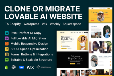 I Will Clone or Migrate Lovable to Shopify, WordPress, Wix, Weebly, Squarespace | Lovable AI