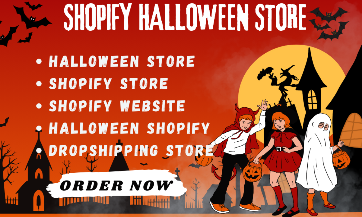 I will build a high converting Shopify website Halloween Black Friday Christmas store