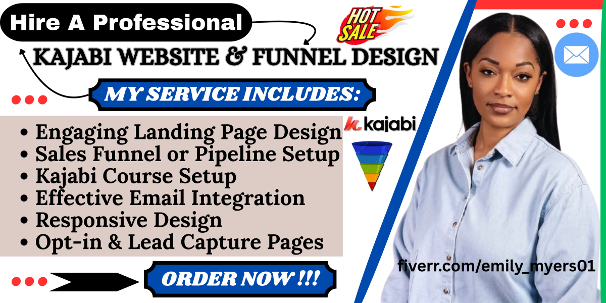 I will design Kajabi website or sales funnel landing page, Kajabi online course