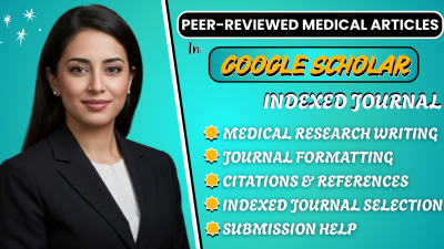 I Will Write and Peer Review Medical Articles in Google Scholar Indexed Journals