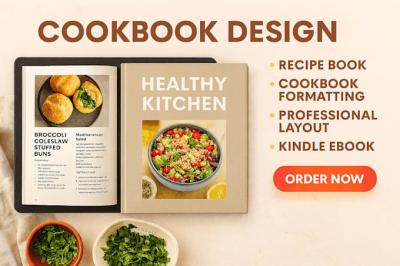 I will design and format professional cookbooks, recipe books, and cookbooks writing