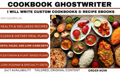 I will write and design custom recipe ebook or diet cookbook from scratch