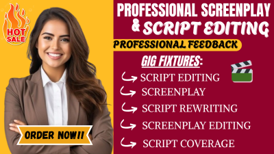 I will provide expert script editing, rewriting, and feedback for your screenplay