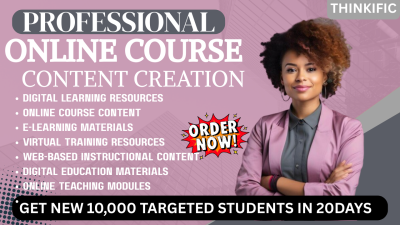 I will create and upload Udemy video course content