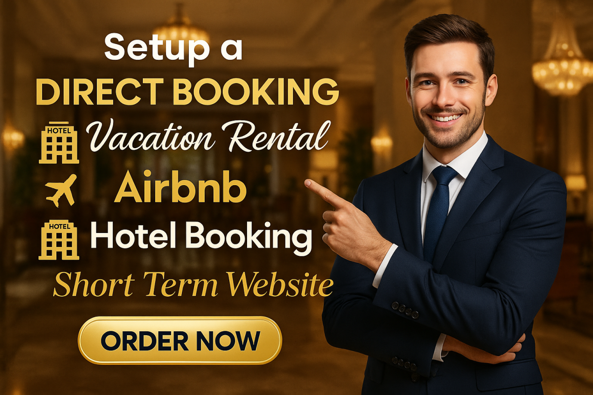 Setup a Direct Booking Vacation Rental, Airbnb, Hotel Booking Short Term Website