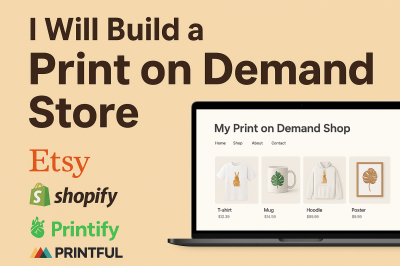 I will DP Print on Demand Store, Etsy Store Design, Printify, Printful, Shopify POD Store