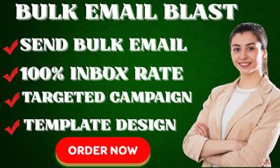 I will send bulk email, bulk email blast, bulk email campaign HTML template design