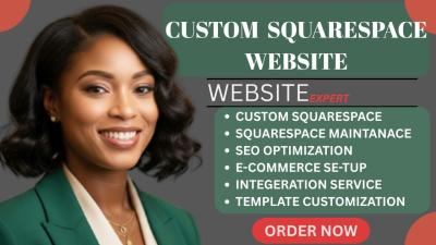 I will create a custom Squarespace landing page with on-brand design