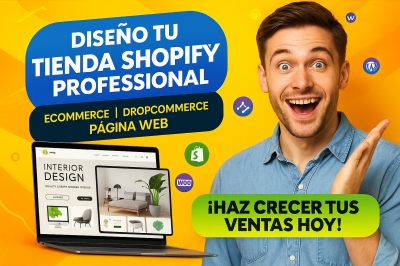 Diseño de Tienda Shopify Sitio Web, Ecommerce Dropshipping y Página Web Navideña