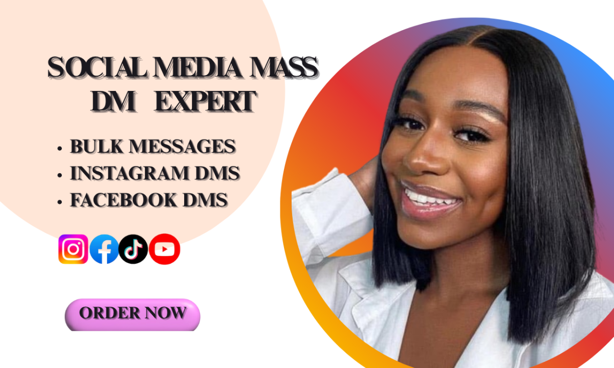 I will do Instagram DM mass DM influencer outreach Facebook mass DM direct message
