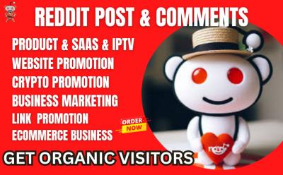 I will Reddit post upvote management for crypto, IPTV, blog, and SaaS website promotion