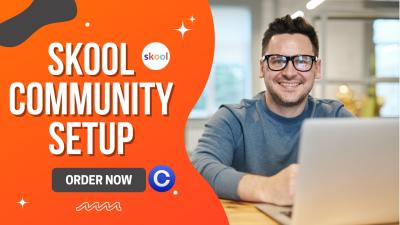 I will Skool Community Setup, Skool Online Course Community, Skool Community Redesign