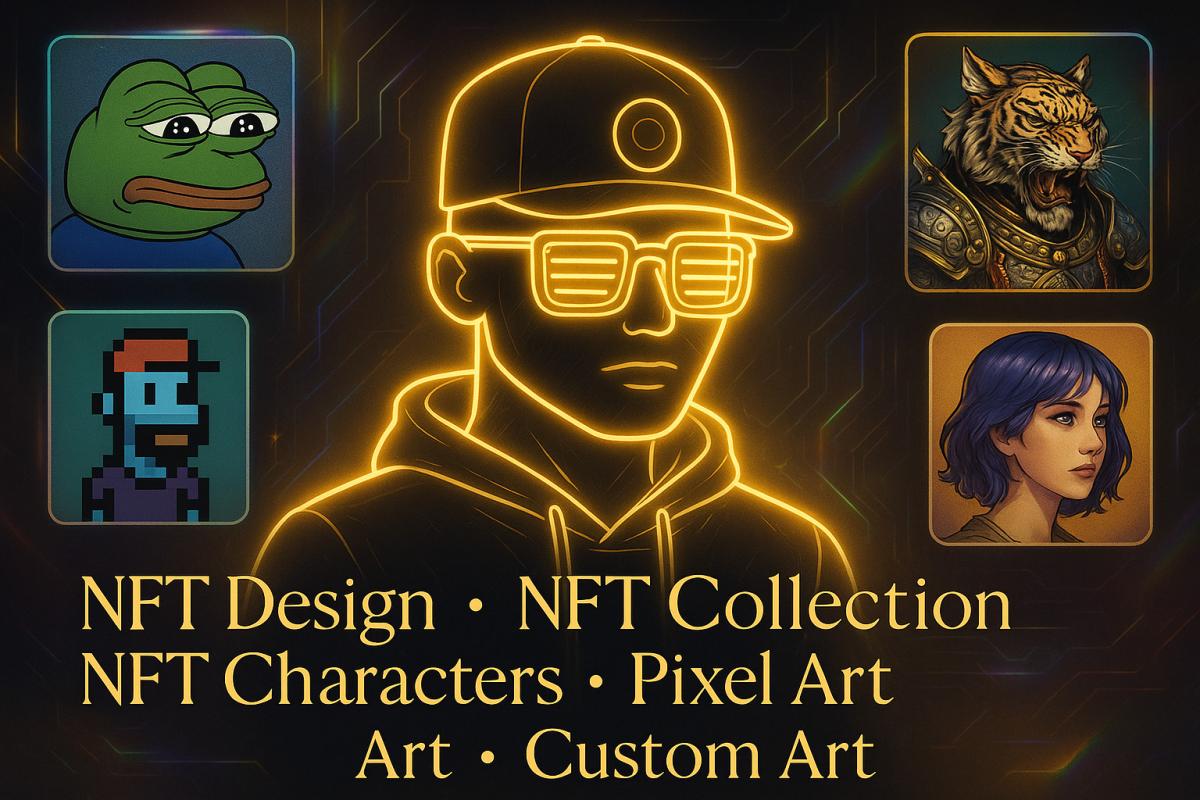I will create AI NFT design, custom NFT collection, meme art, pixel character art