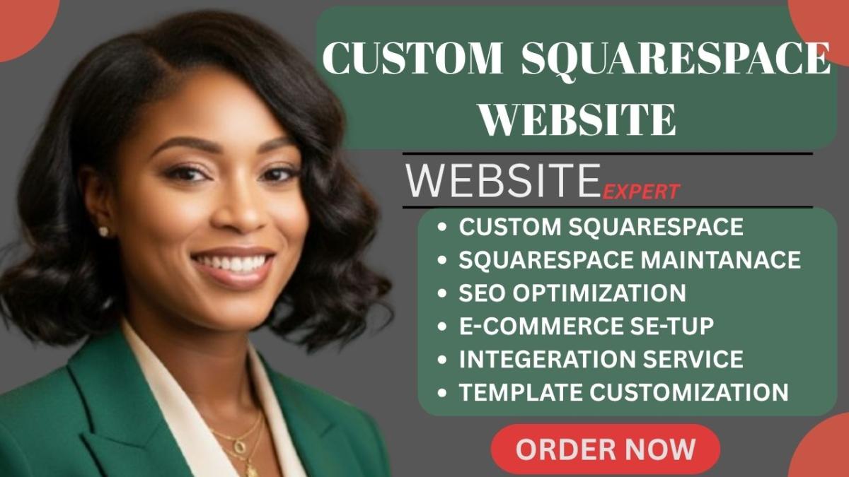 I will create a custom Squarespace landing page with on-brand design