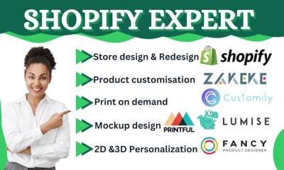 I will create premium Zazzle store customily Zakeke and Kickflip product customization