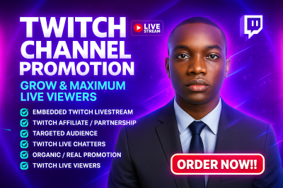 Promote Your Twitch Channel to Gain More Audience and Live Viewers