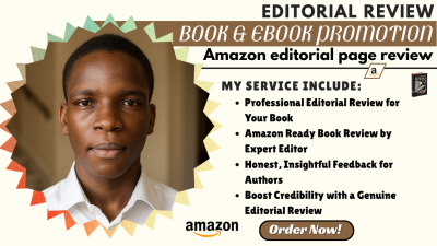 I Will Do Editorial Review for Your Book on Amazon