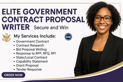 I will write government contract proposals and RFP RFQ responses