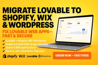 I will migrate Lovable AI to WordPress, Wix, Shopify and urgently fix Lovable Web App