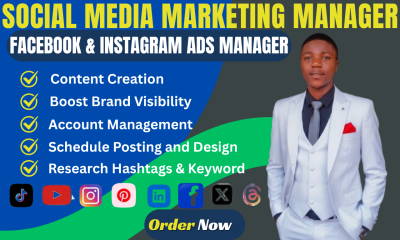 I Will Be Your Social Media Marketing Manager and Content Creator