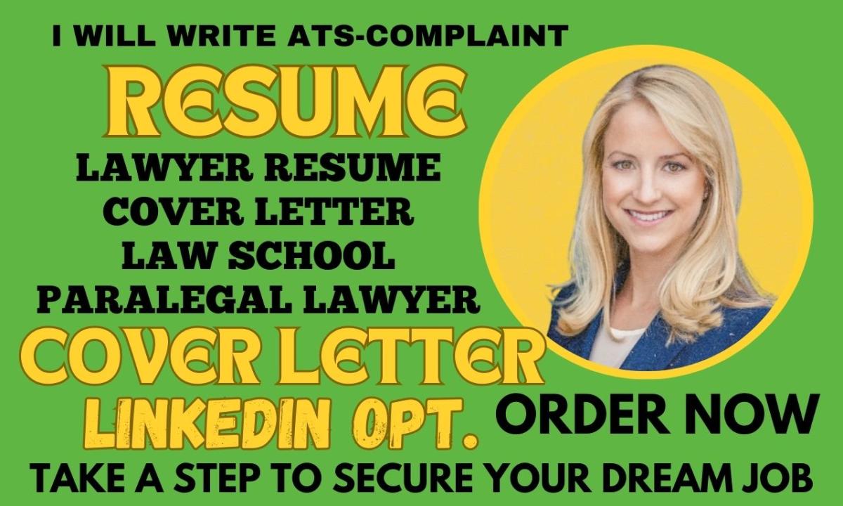 I will craft legal resumes for lawyers, legal professionals, legal, paralegal