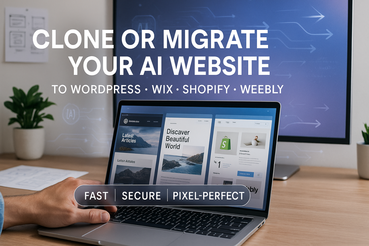 I Will Clone or Migrate Your Lovable AI Website to WordPress, Wix, Shopify, or Weebly
