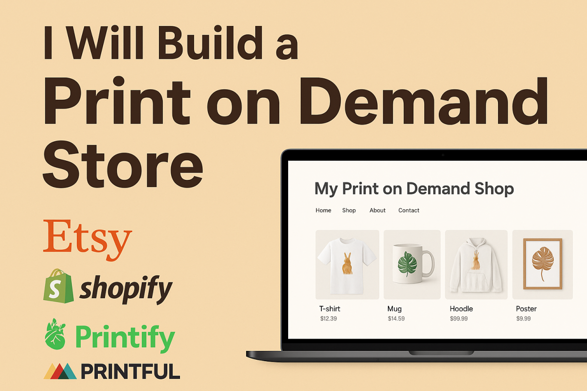 I will DP Print on Demand Store, Etsy Store Design, Printify, Printful, Shopify POD Store