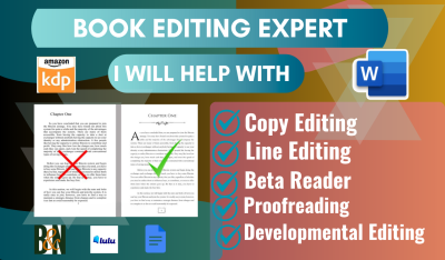 I will do structural, line, copy edit and proofread your manuscript for KDP, Lulu