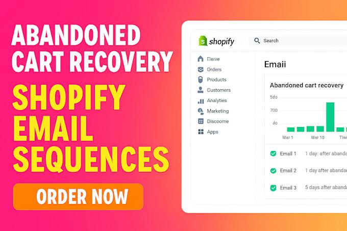 I will build abandoned cart and post purchase email sequences on Shopify store