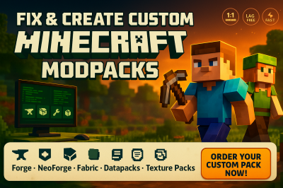 I will optimize modpack minecraft datapack development fabric modpack resource pack