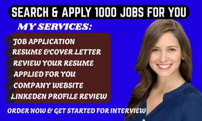 I will professionally search and apply for jobs for you to increase your hiring
