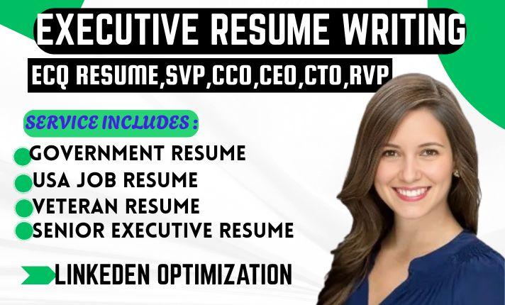 I will craft a high impact executive resume, ATS optimized for leadership roles