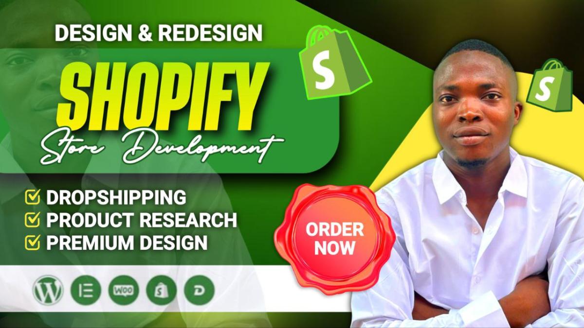 I Will Design and Redesign Shopify Store | Shopify Dropshipping Store Expert