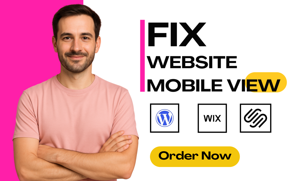 I Will Fix Website Mobile Responsiveness of Your Wix, Squarespace, and WordPress Website