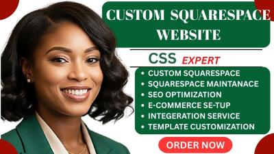 I will create a unique custom built Squarespace website tailored to your needs