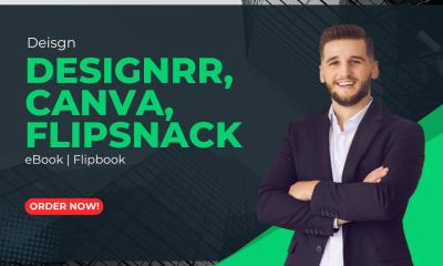I will design PDF Amazing Flipbook, FlipSnack, Designrr, AmazonBook, Canva Brochure
