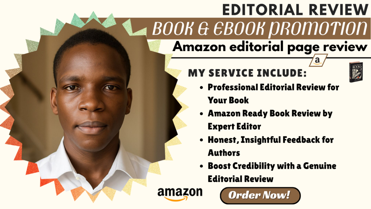 I will do editorial review for your book on Amazon