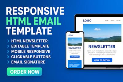 I will design responsive HTML email template HTML newsletter with editable layout