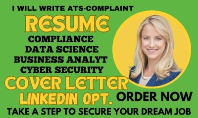 I will write remote jobs resume for cyber security resume, data analyst, tech resume