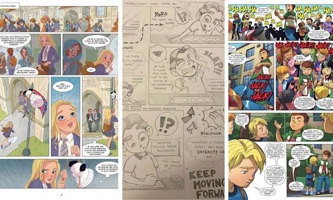 I will do comic book illustration graphic novel cartoon comic strip comic artist comic