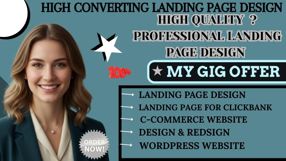 I will design high converting affiliate landing pages for lead generation