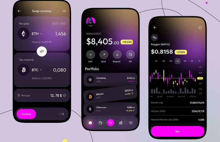 I will develop a crypto wallet, fintech app, blockchain, digital payment trading app