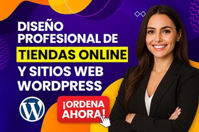 I will crearé tu tienda online profesional con WordPress y WooCommerce página web sitio