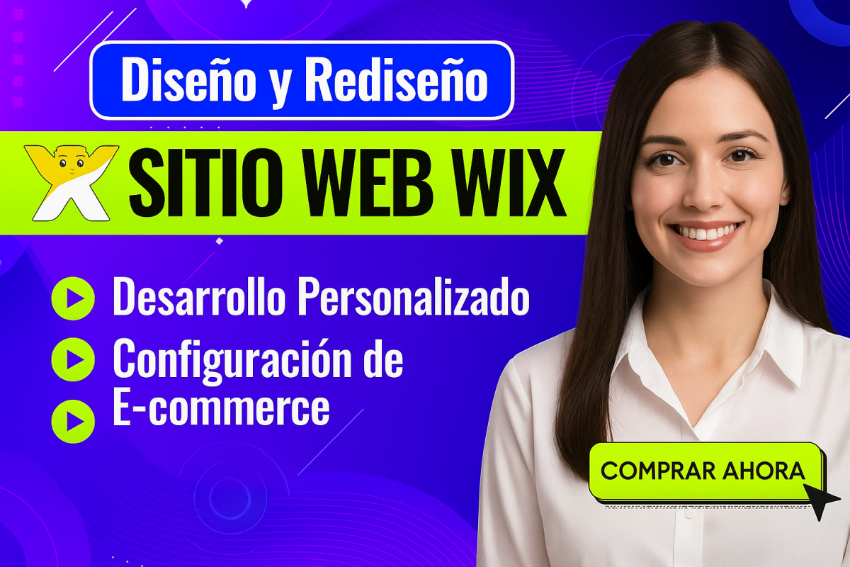 I will diseno web wix, rediseno wix, desarrollo pagina inicio y sitio wix studio