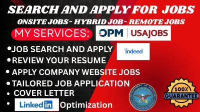 I will search and apply for jobs | Job application | Remote job search as reverse recruiter