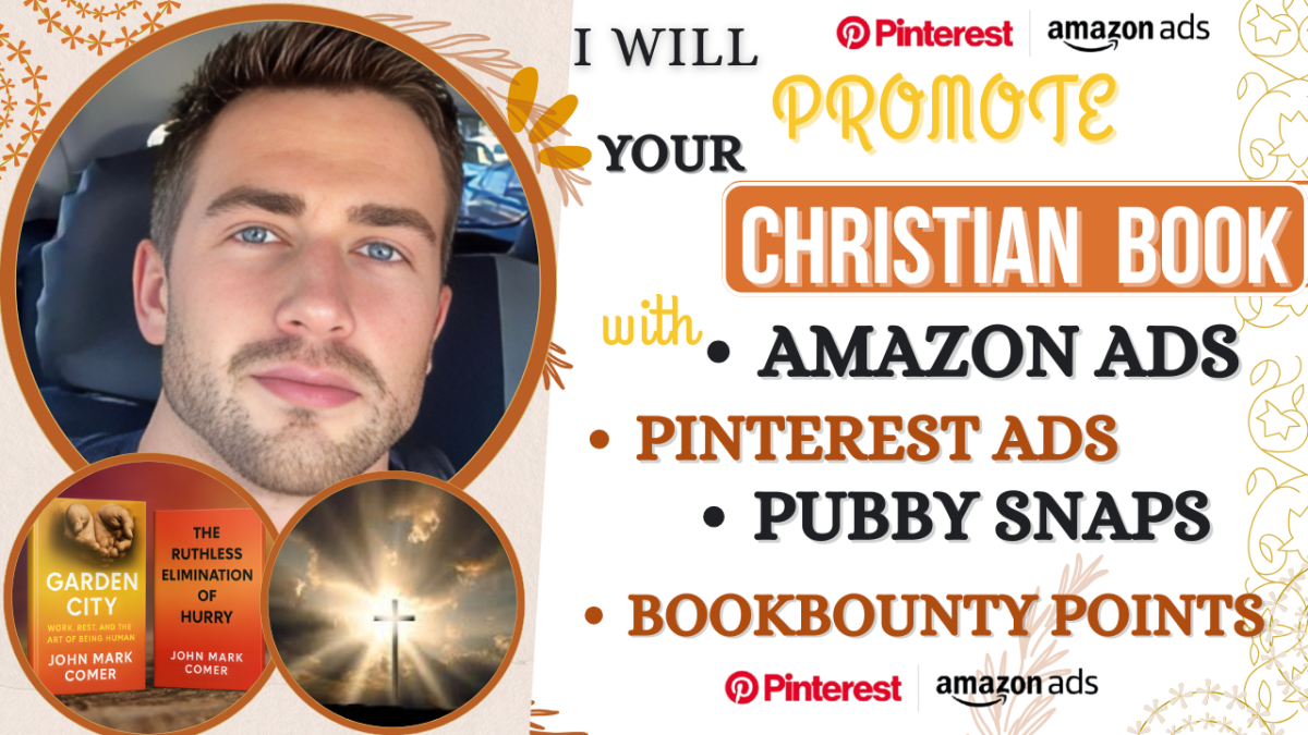 I will promote your book with Amazon ads, Pinterest ads, Pubby, and Book Bounty
